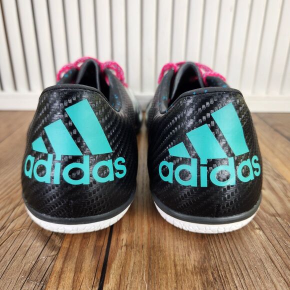 Adidas X 15.3 Indoor Soccer Boots Mens 11 Black Mint White Athletic Shoes S78182 - Picture 4 of 9